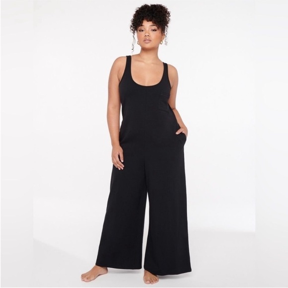 Savage X Fenty Pants - Savage Fenty NWT Black cotton blend wide leg jumpsuit comfort loungewear